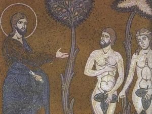 423px-Adam_and_Eve_before_God_after_their_sin